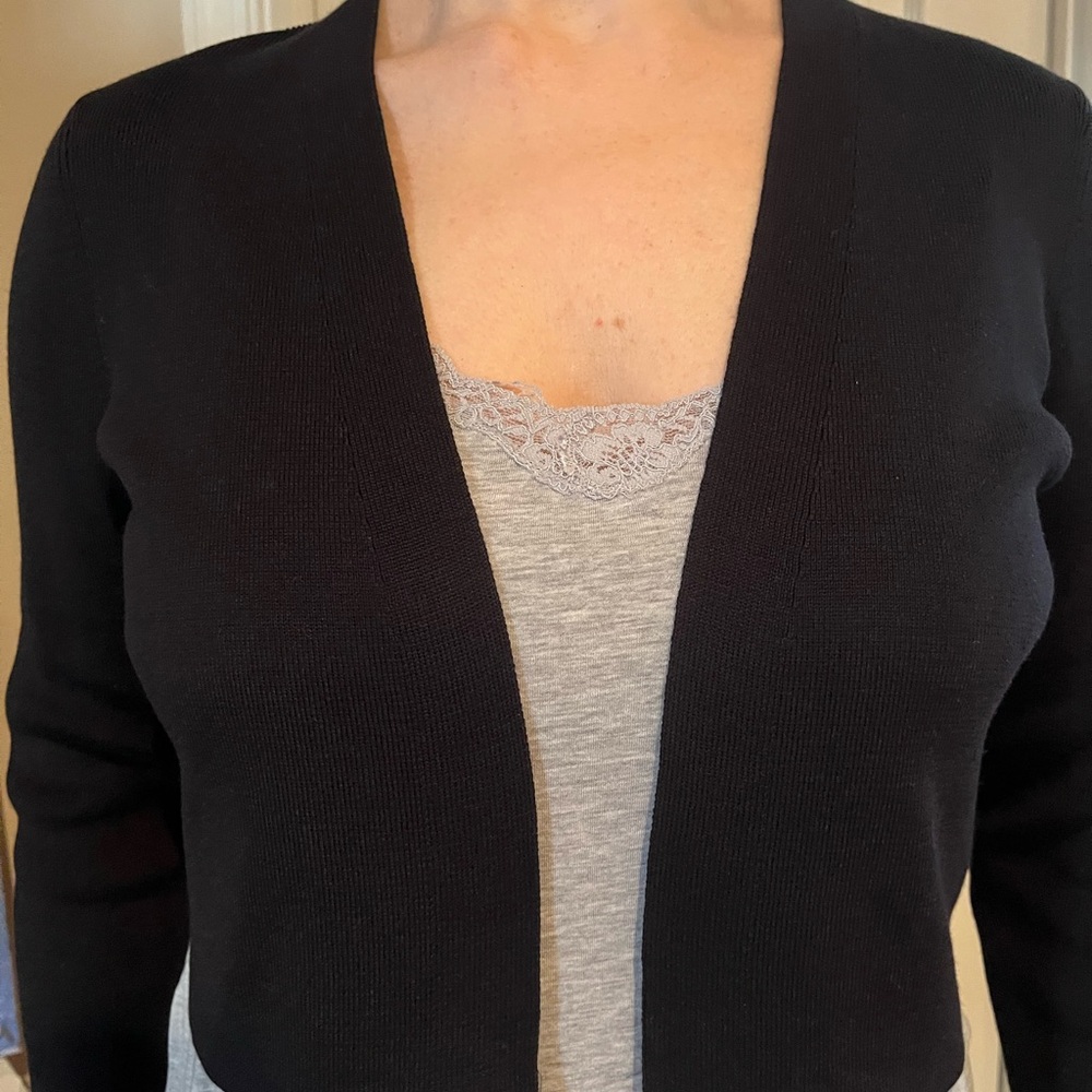 Talbots Classic Black Short Women's Sweater/Shrug